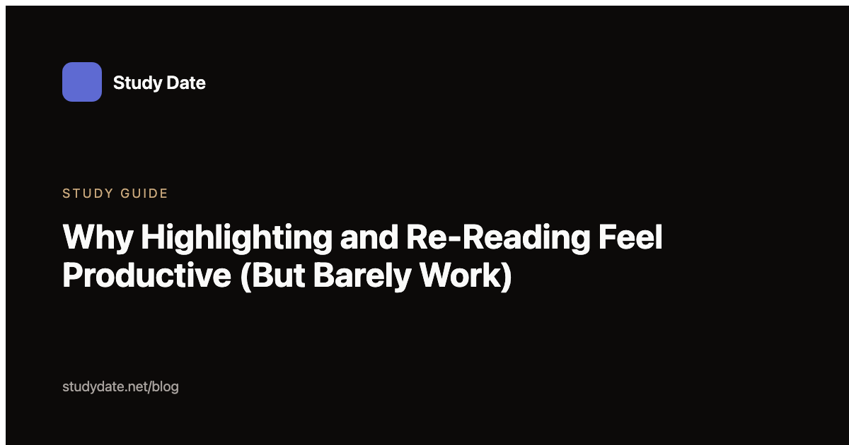Why Highlighting and Re-Reading Feel Productive (But Barely Work ...